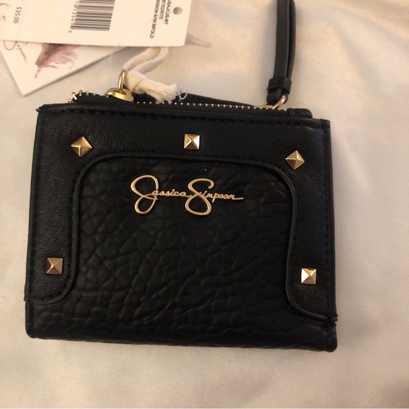 Jessica Simpson Addison Faux Leather Mini Bifold Wallet Color Meteorite NWT - Picture 5 of 11
